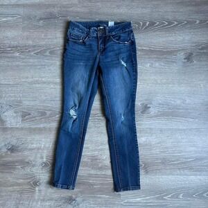 Time & Tru Blue distressed Skinny Jeans